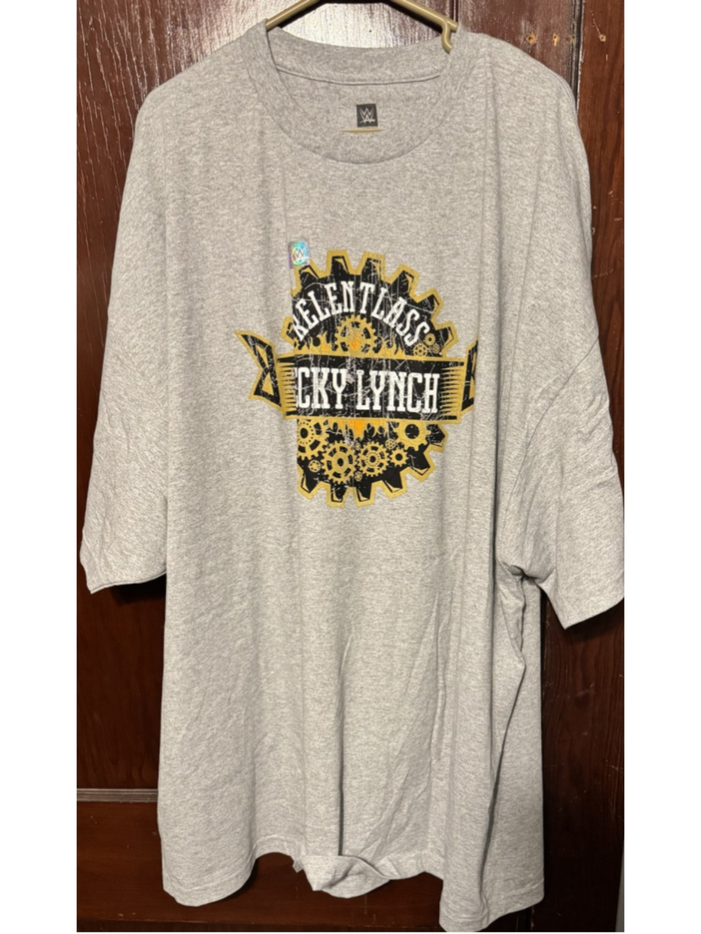 Becky Lynch WWE Authentic Superstar Wrestling Logo Tee Men's Sz 5XL Gray NWOT